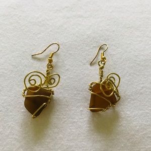 Sea glass earrings handmade
